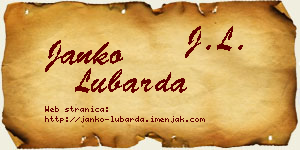 Janko Lubarda vizit kartica